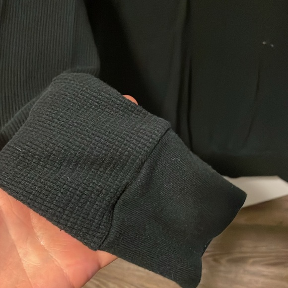 TWO tops. TNA xs burgundy waffle long sleeve and tan black waffle shirt size s - Picture 8 of 8